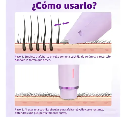 Depiladora Bikini Para Mujer Electrica Doble Cabeza 2 En 1