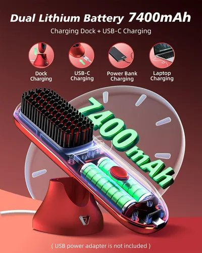 Plancha De Pelo Veloria Cordless Pro+ Red
