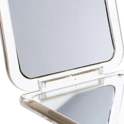 Mini Espejo De Bolsillo Aumento 10x, Compacto Y Plegable