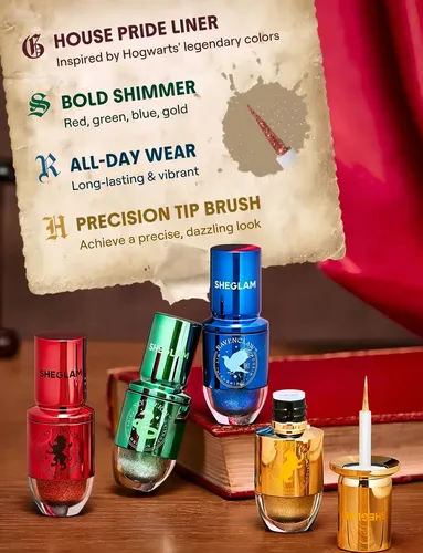 Set de Maquillaje Sheglam Harry Potter Segunda Edición, Kit de 9 Piezas Hipoalergénicas para Rostro con Maletín