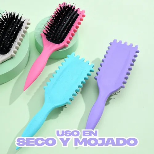 De 1pz Cepillo Definir Rizos Peine Cabello Rizado Peinado