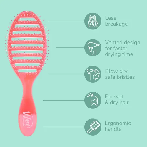 Cepillo Para Cabello Wet Brush Speed Dry Prismatic Glow Pink