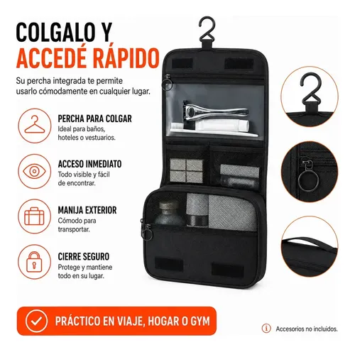 Bolso Organizador Necessaire Colgar Viaje Portacosmeticos