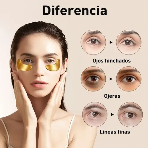 Parches Para Ojos Ojeras Colágeno Oro Arrugas 20 Pares