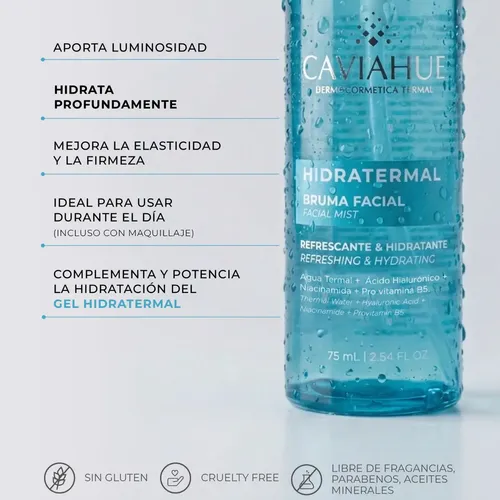 Caviahue Bruma Facial Hidratermal Refrescante X75ml. Todo Tipo De Piel Día/noche