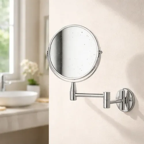 Espejo Articulado Baño Doble 20cm Aumento 2x