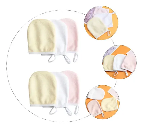 6 Almohadillas Desmaquillantes De Fibra Superfina Para Uso D