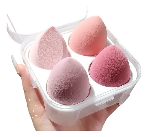 Esponjas De Maquillaje Beauty Blender 4 Piezas Húmedas Y Sec
