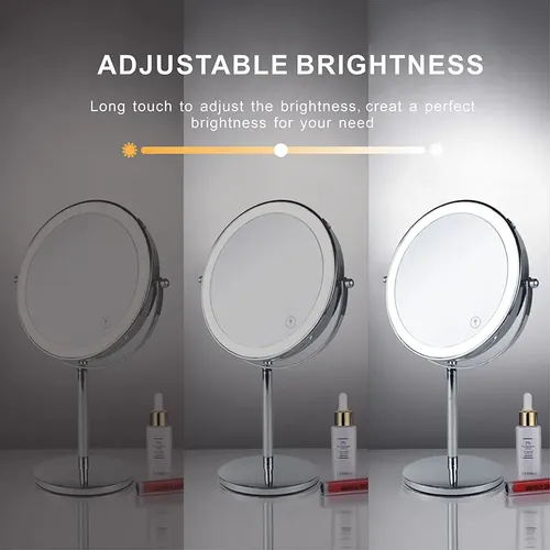 Para Espejo De Maquillaje Led Con Aumento De 8 Pulgadas Y