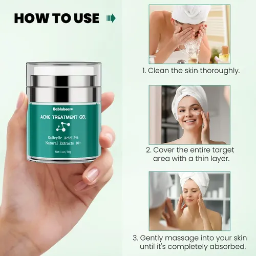 Crema Tratante Para Acné Bablabear Ácido Salicílico 2% 30 G