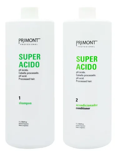 Primont Super Ácido Kit Shampoo + Acondicionador 1l Local