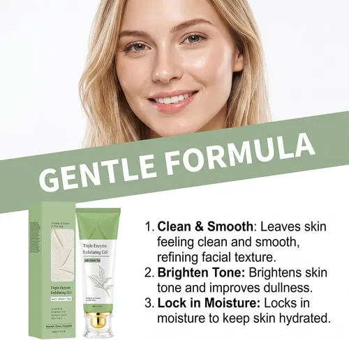 ; Exfoliante Facial Triple Enzima Coracode De Gel, 3 Unidades