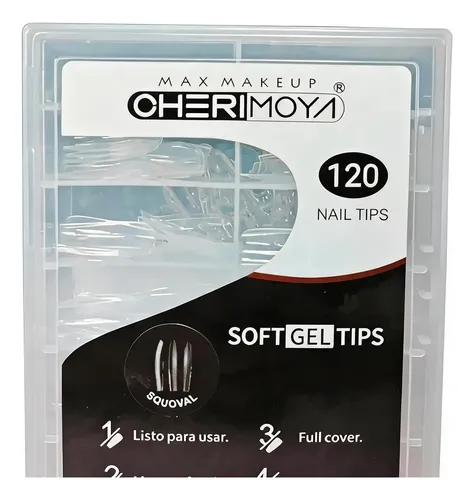 Tips Soft Gel Squoval De Cherimoya X 120u.