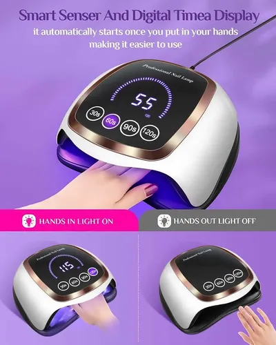 Lámpara Uv Led Secador De Uñas 180w Profesional Con Timer