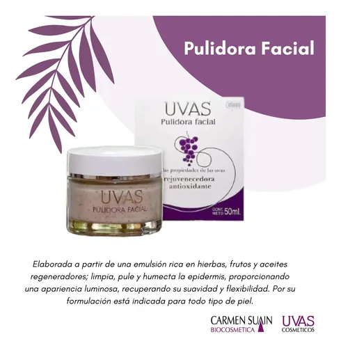 Kit Renovación (leche+pulidora+barro Facial) Uvas Cosméticos