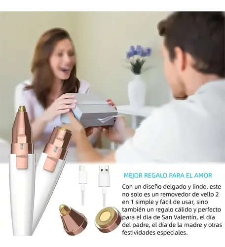 Depiladora Eléctrica Facial 2 En 1 Recargable Por Usb ***