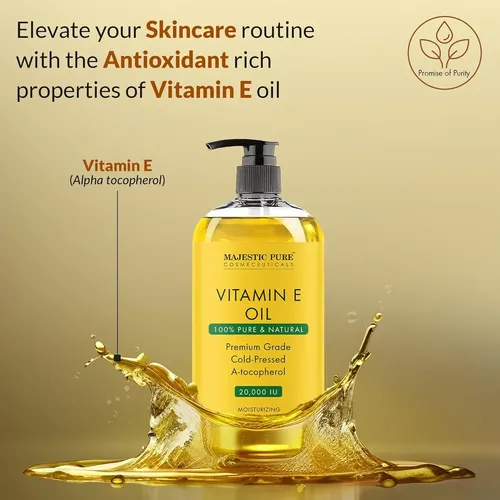 Majestic Pure Aceite De Vitamina E – 100% Puro Y Natural, 20