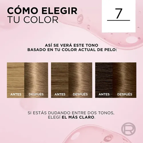 Kit Tintura Permanente L’ Oréal Paris Excellence Creme 7 Rubio