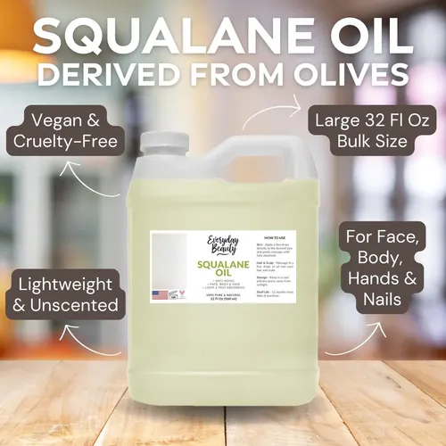 Aceite De Escualano Para Belleza Diaria, 946 Ml, 100% Puro Y N Sin Aroma