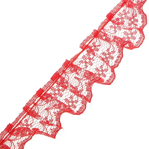 1 Cinta De Encaje Creativa Tela Para Fabricación Rojo