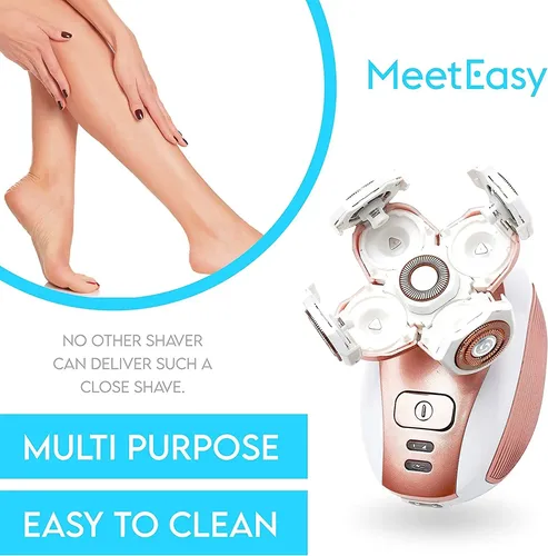 Afeitadora Eléctrica De Piernas Meeteasy Recargable Para Muj