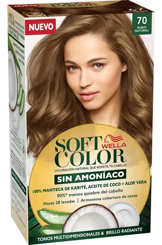 Tintura Wella Soft color Tinte de cabello tono 70 rubio natural para cabello