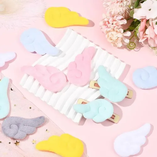48×pinzas For El Pelo Ángel Peluche Alas Ángel 6 Colores