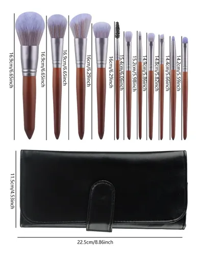 Set De 11 Brochas De Sombras Suaves Con Estuche
