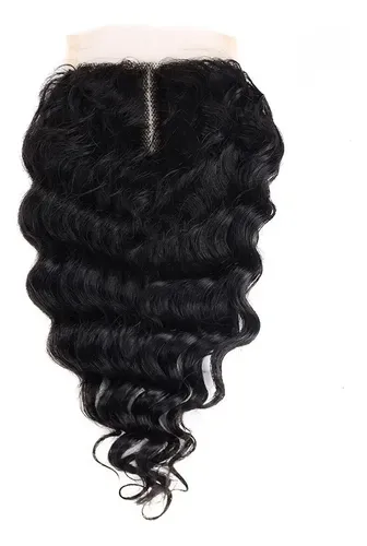 Cortina De Cabello Humano Rizado Cierre Superior 4+1 /5 Cm