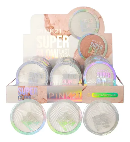 Iluminador De Rostro Polvo Super Glow Last 24hs – By Pink 21 Tono Del Maquillaje 04 – Blanco Satin