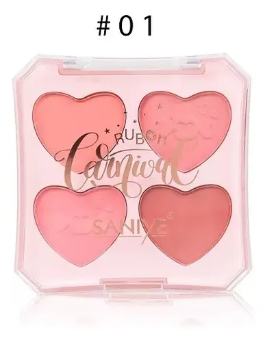 Paleta Cuarteto Rubor En Polvo Saniye Maquillaje Rostro