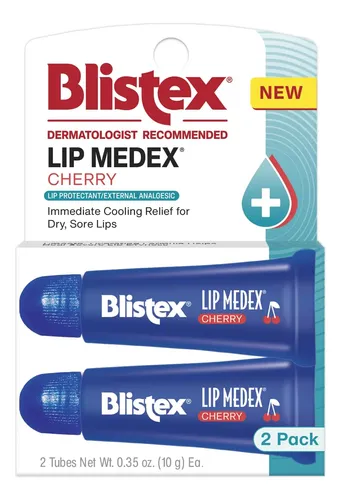 ], Bálsamo Labial Blistex Lip Medex Cherry Tube 2×0,35 Onzas