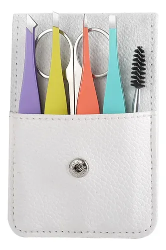 1 Set De Pinzas Para Cejas De Acero Inoxidable
