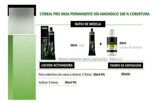 Tintura Inoa sin amoniaco 60 G Loreal Profesional tono 8 rubio claro