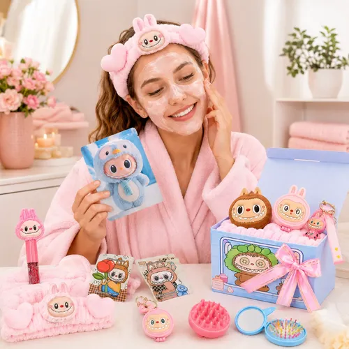 Set Regalo Kawaii Skincare Spa Facial Mascarillas Cute