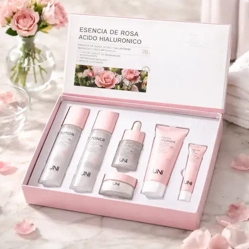 Kit Rutina Facial Acido Hialuronico 6 Pcs. Antienvejecimieto