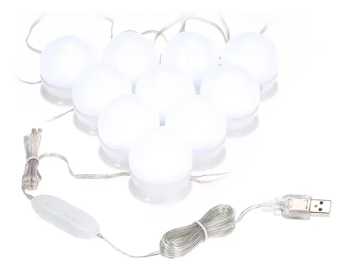 10 Bombillas Led Regulables Para Espejo De Tocador, Maquilla
