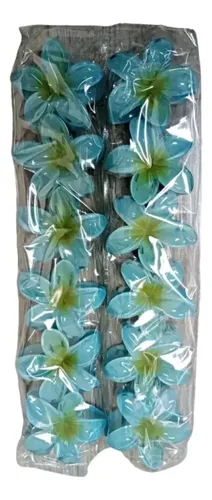 Broche Pelo Flores Hawaianas Gancho Moda X 12 Unidades