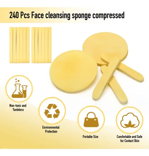 Esponjas Faciales Luxiv 360+1 Unidades Comprimidas Con Estuc