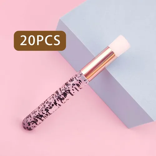 20 Cepillos De Champú Para Pestañas Con Purpurina Y Limpiado