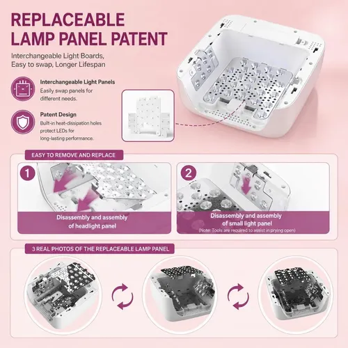Lámpara Uv Led 72w Recargable Para Uñas En Gel Con Placa