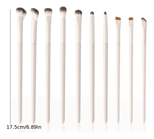 Set De 10 Brochas Para Sombras De Ojos De Primera Calidad