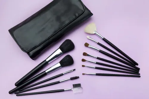 Set De Brochas Y Pinceles Para Maquillaje X 12 P3850 Color Negro