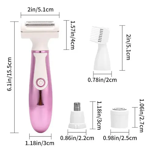 Depiladora Eléctrica 4 En 1 Portatil Usb Cuerpo Cara Daling