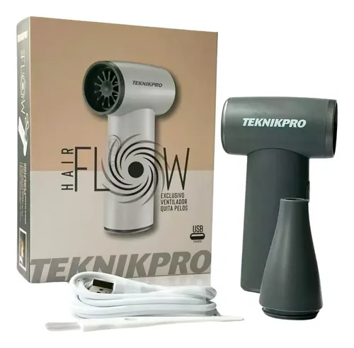 Teknikpro Hair Flow Ventilador Quita Pelo Usb Peluqueria 6c