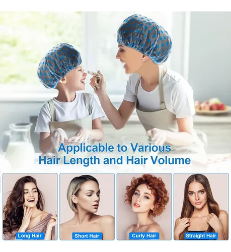 Moxyoy 4 Gorros De Ducha Impermeables For Mujeres De Pelo