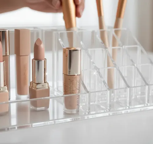 Organizador Acrílico 16 Compartimientos Maquillaje Brochas