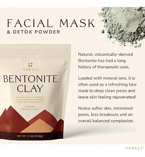 Yareli Polvo Arcilla Bentonita Mascarilla Limpieza Facial