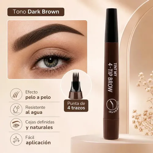 Delineador Cejas Regina Microblading Efecto Pelitos Marrón Oscuro 02
