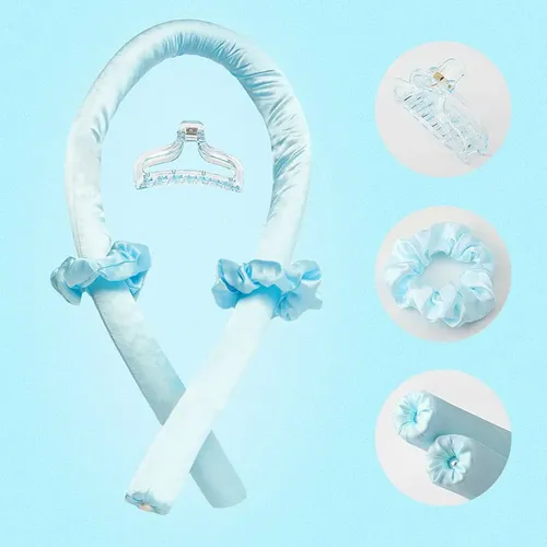 Diadema Con Varilla Para Rizar Sin Calor, Cinta De Seda Sin
